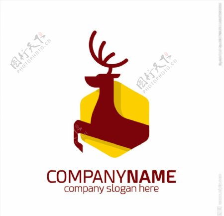 创意麋鹿logo矢量素材