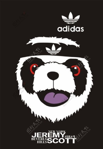 阿迪达斯logo熊猫