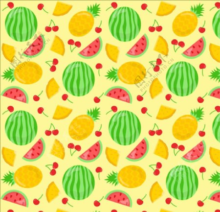 夏季水果图案背景