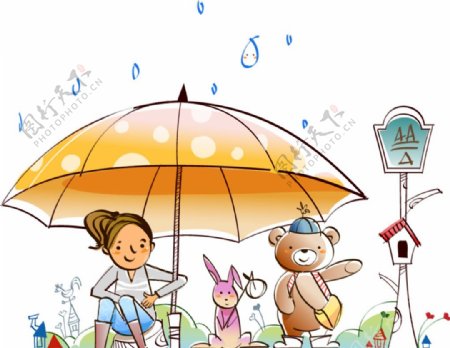 雨伞下的童话世界