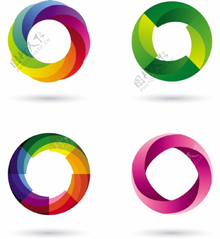 3d动感圈圈logo