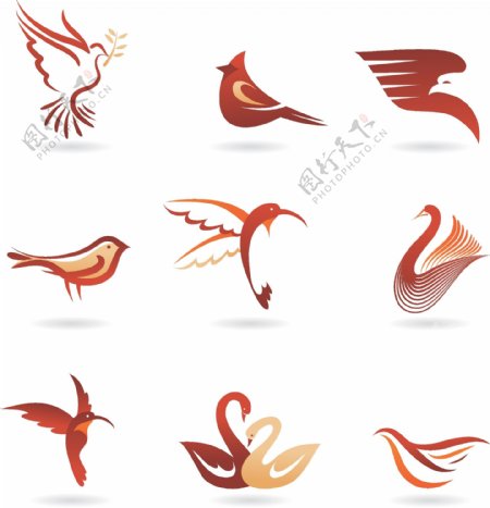 鸟形logo