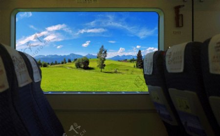 火车上的风景
