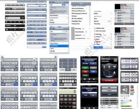 苹果ipad全系列UI设计分解图