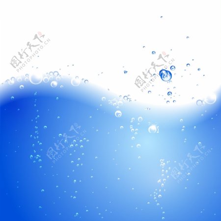 蓝色液体水泡背景矢量