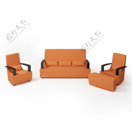 现代组合沙发模型