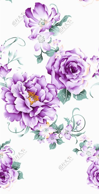 紫花印花