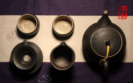 淳韵工作室纯手工制作陶瓷茶具