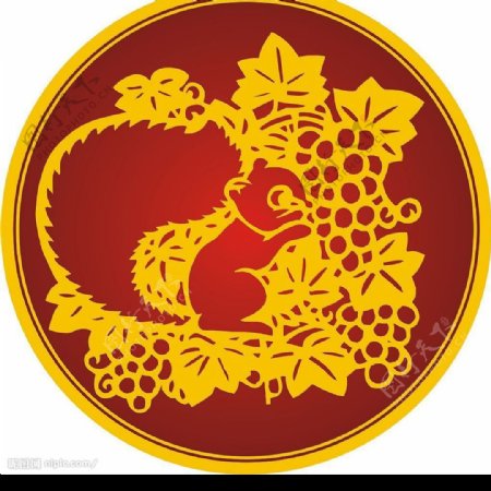 中国古典松鼠图