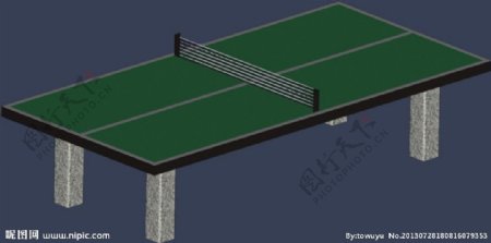 乒乓球台模型