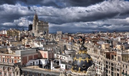 马德里城市上空俯瞰