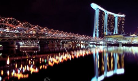 新加坡滨海金莎大酒店夜景