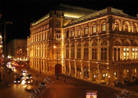 维也纳国家大剧院夜景