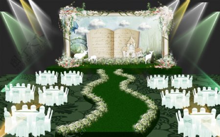 森系婚礼舞台背景