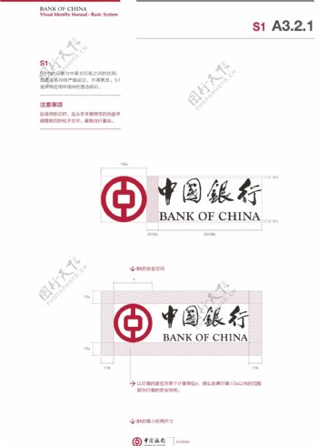 中国银行标准标识比例