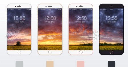 iphone6s4色线条