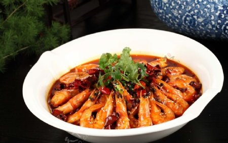 香辣盆盆虾美食摄影