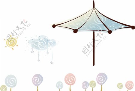 棒棒糖云彩遮阳伞