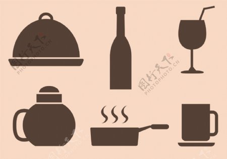 厨房餐厅工具图标