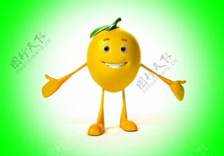 微笑的柠檬3D设计
