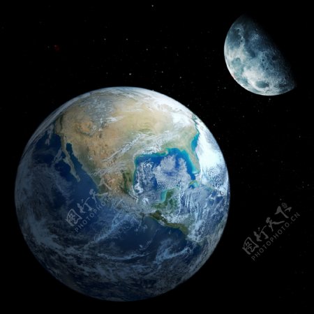 地球和月球图片