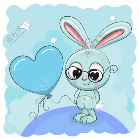 兔子卡通动物插画矢量素材