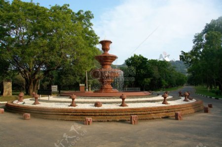 公园中的喷泉