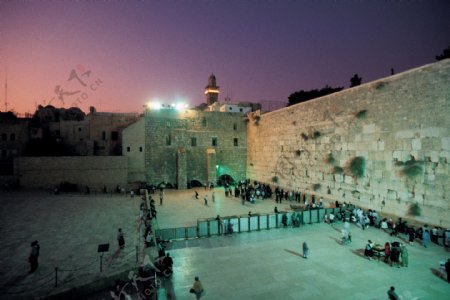 以色列建筑夜景图片
