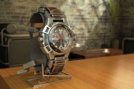 时尚运动型手表3D模型素材