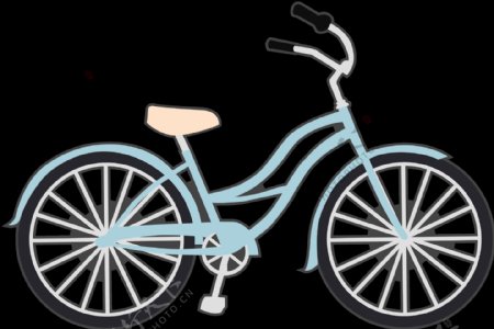 漂亮自行车插画免抠png透明图层素材