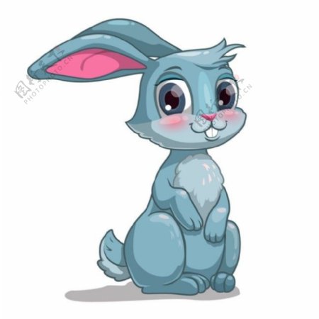蓝色小兔子图片