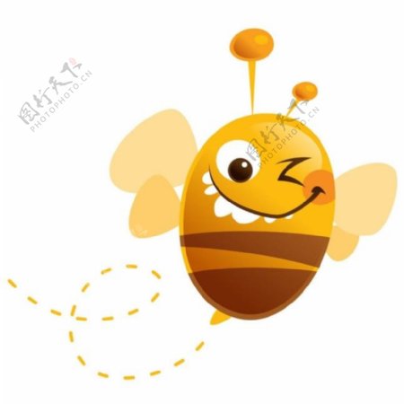 开心的蜜蜂图片