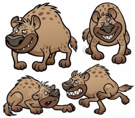 卡通鬣狗漫画图片