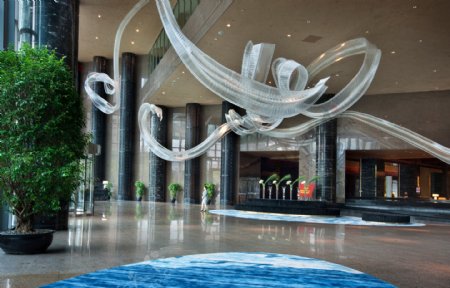 上海浦东洲际酒店豪华大厅设计图片