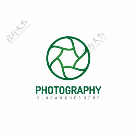 创意绿色摄影标志logo