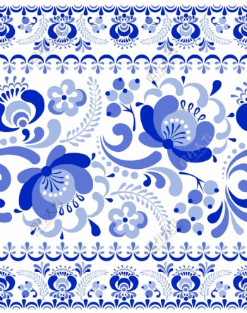 瓷器蓝色花纹青花纹餐具餐盘