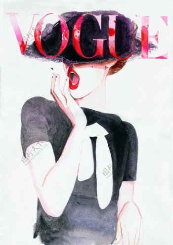 黑色休闲女装设计杂志图