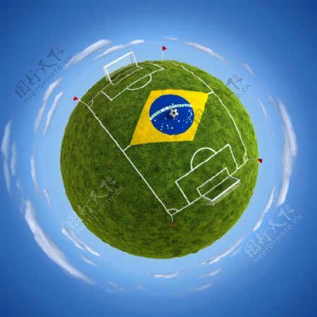 创意巴西足球场图片