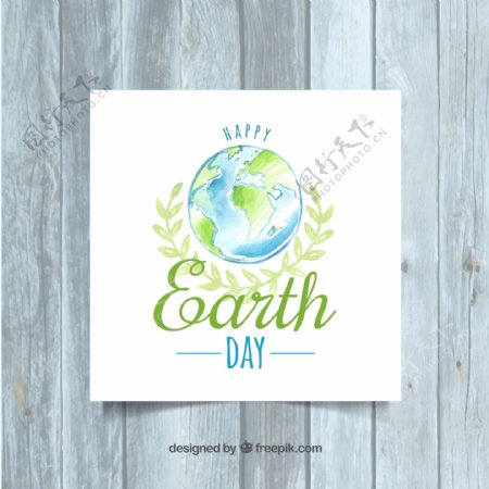 地球日节日素材卡片