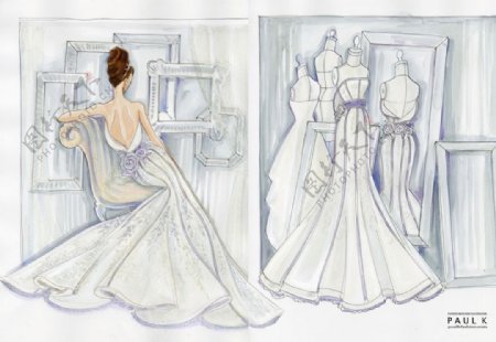 多款婚纱礼服设计图