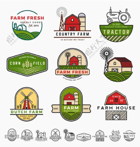 食品农业标签图片