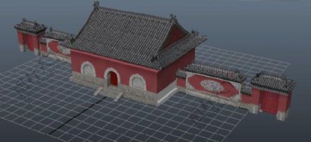 古建筑3D游戏模型