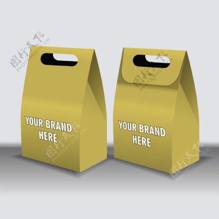 两盒快餐包装素材