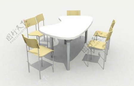 MAX餐桌椅3D模型