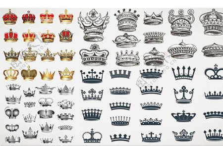 精致欧式皇冠设计矢量素材图片