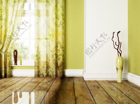 黄色温暖的居室图片