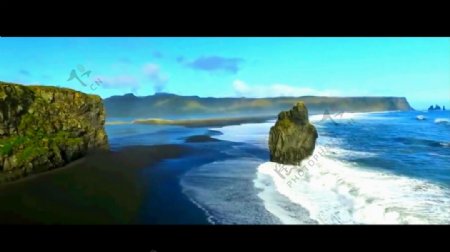 美丽的星球地貌河流冰山火山坑视频素材1