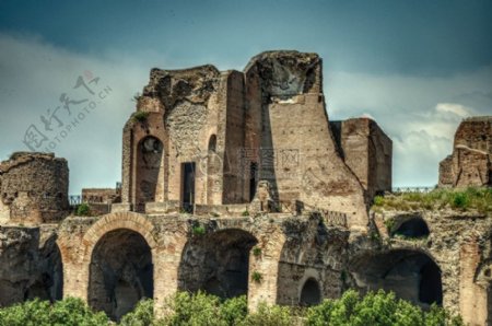 意大利建筑意大利销毁HDR废墟多莫斯弗拉维亚弗拉维安宫殿罗马