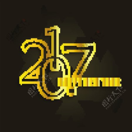 2017年度几何黄金背景