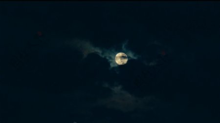 夜色乌云若隐若现大月亮月光移动云朵遮挡高清视频延时实拍